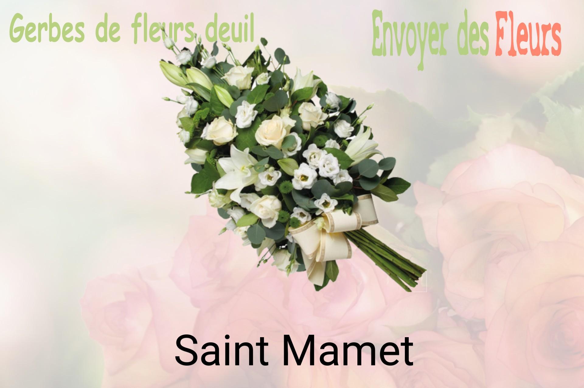 Gerbe de fleurs de deuil livrée à Saint-Mamet